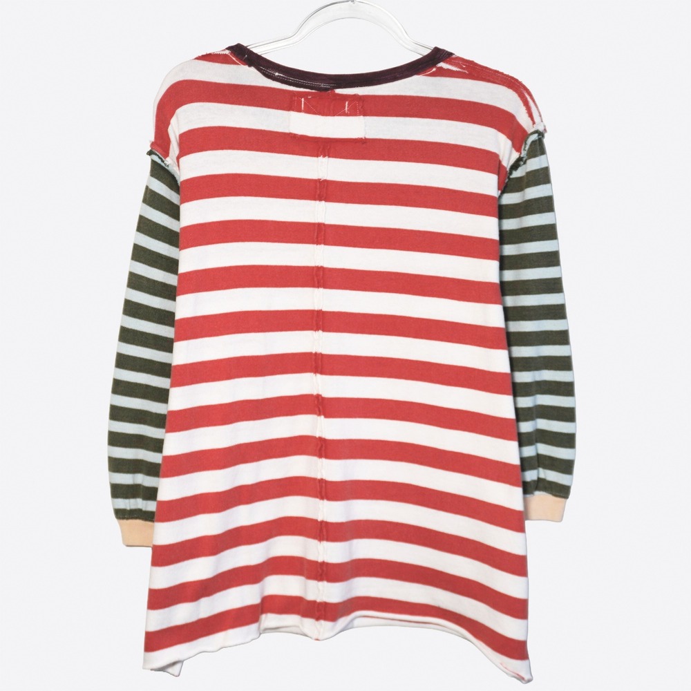 Free People We The Free Sawyer Striped Thermal Tee Plus Size 1X XL Boho Grunge - Picture 3 of 8